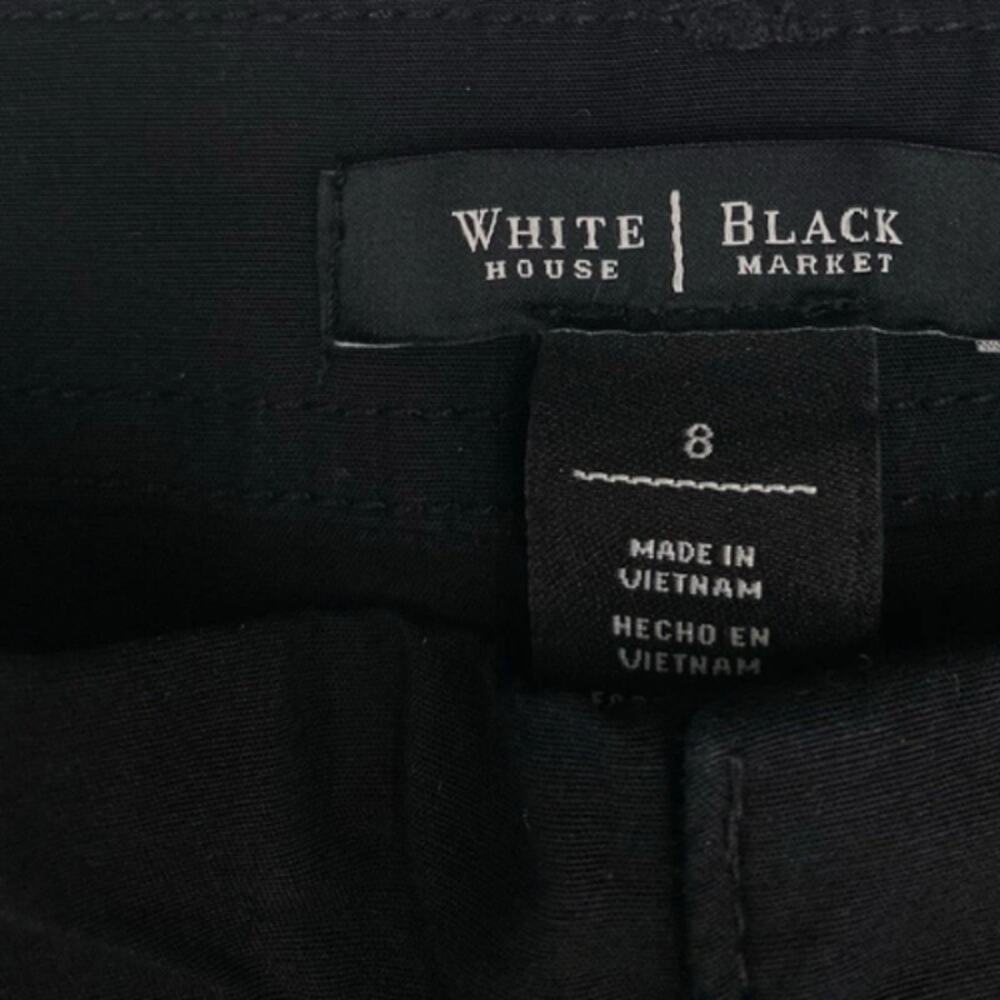.White House Black Market Mid-Rise Cropped Pants in Black EUC Size 8 - Picture 3 of 4